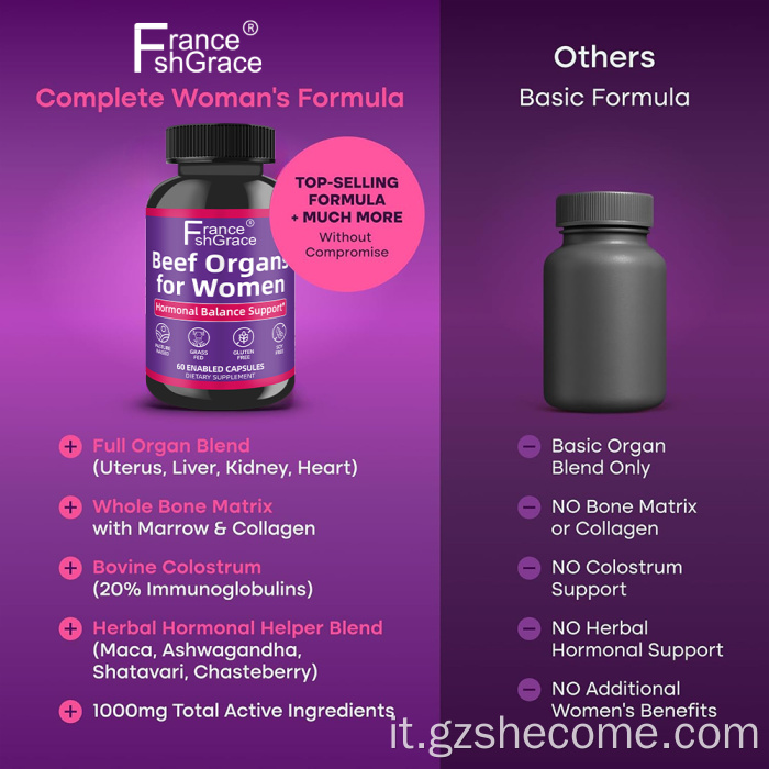 Supplemento di organo di manzo primordiale da donna di nuovo arrivo